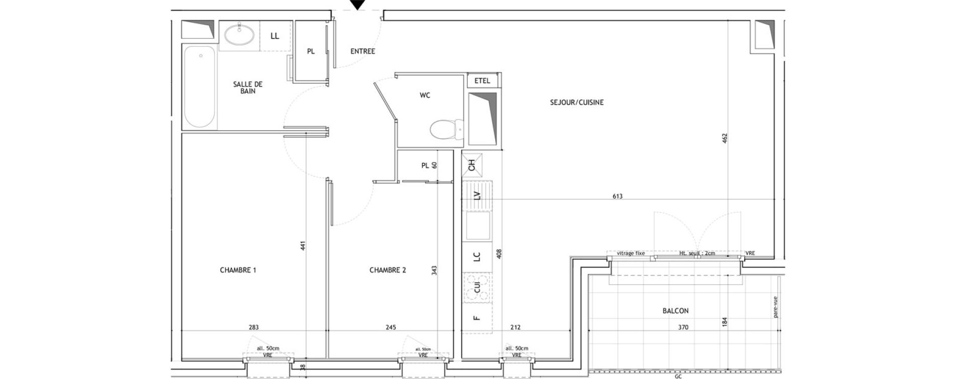 Appartement T3 de 65,68 m2 &agrave; Valleiry Centre