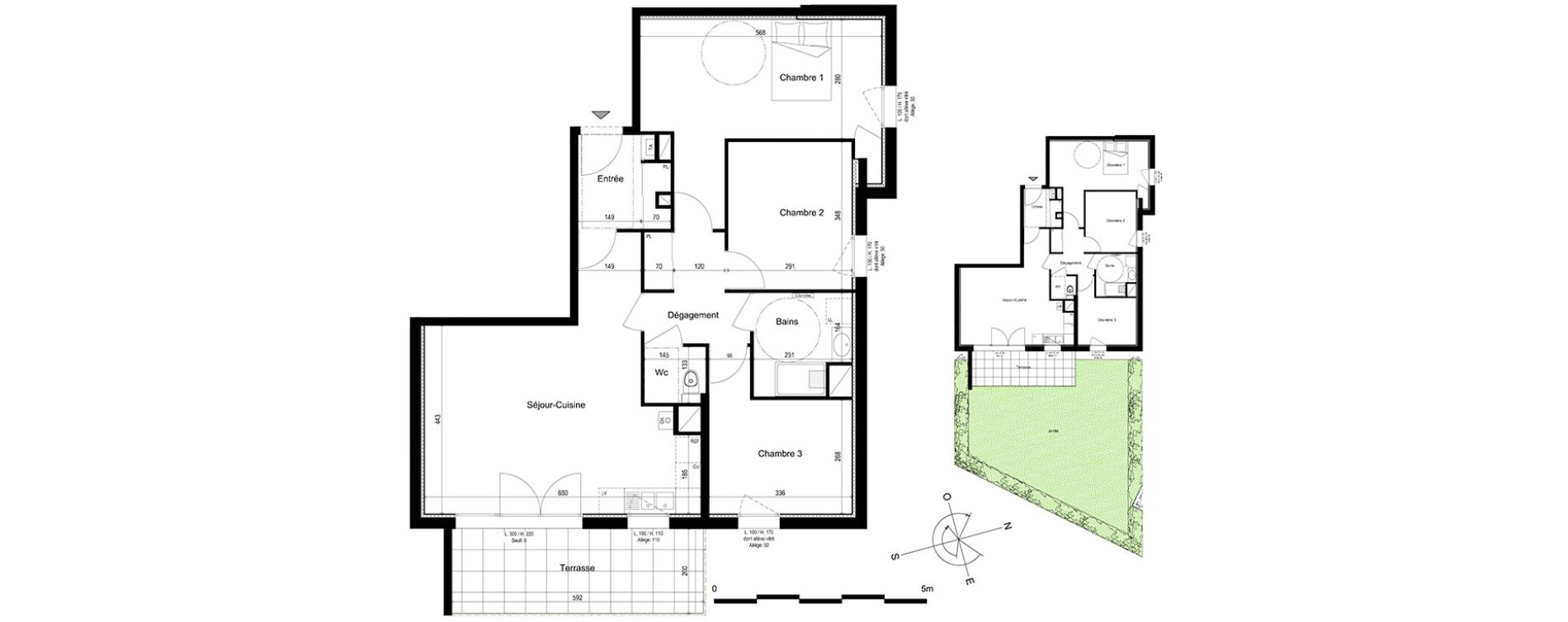 Appartement T4 de 85,11 m2 &agrave; V&eacute;traz-Monthoux Centre