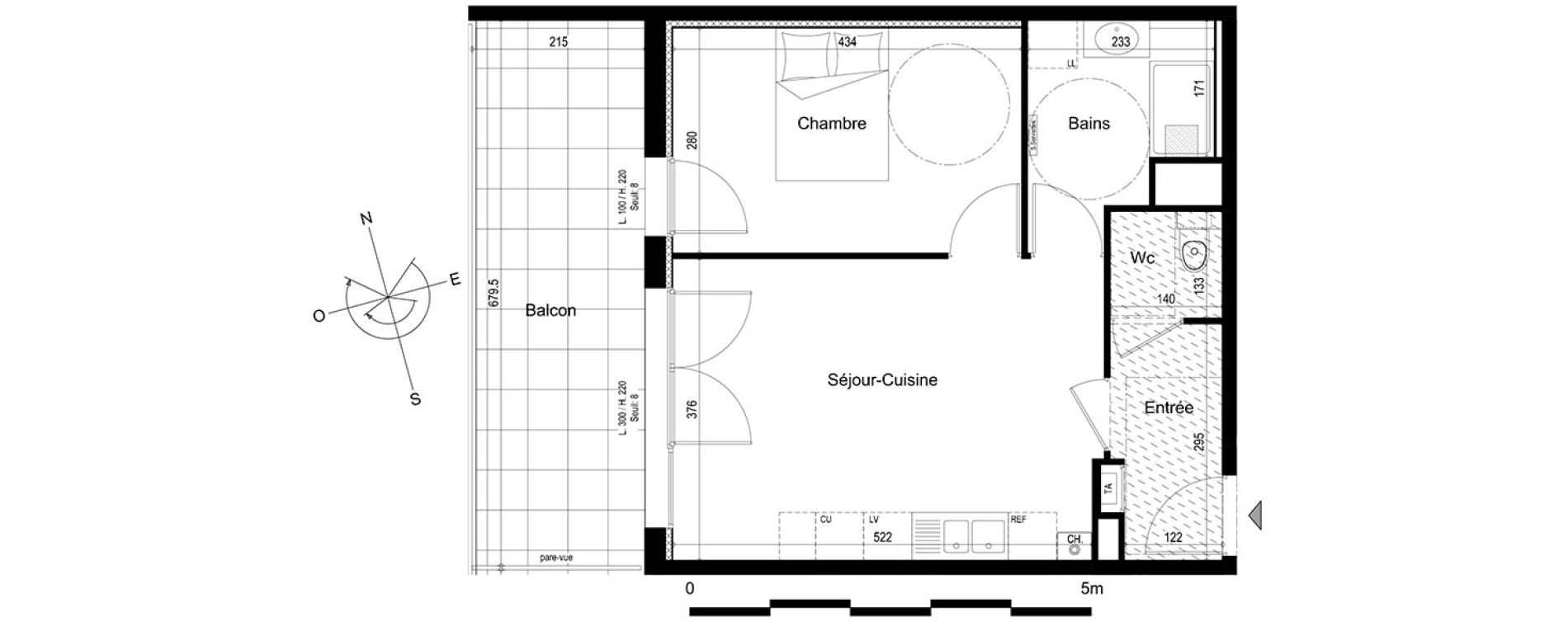 Appartement T2 de 43,33 m2 &agrave; V&eacute;traz-Monthoux Centre