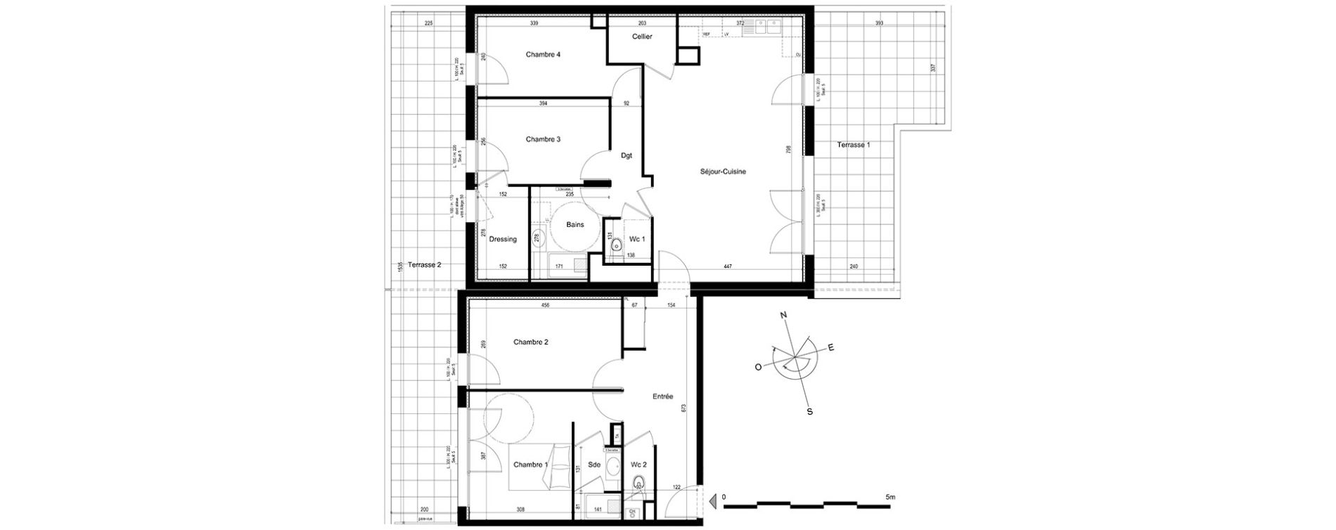 Appartement T5 de 116,79 m2 &agrave; V&eacute;traz-Monthoux Centre