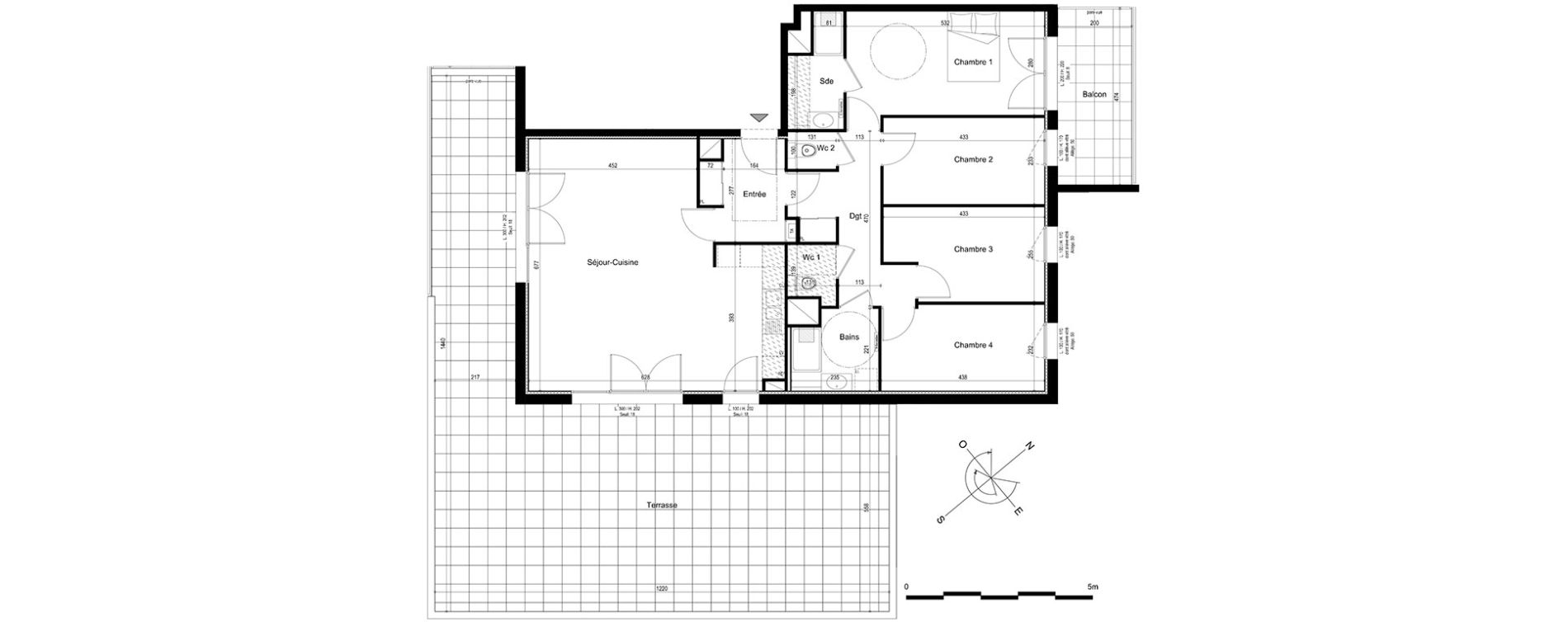 Appartement T5 de 111,57 m2 &agrave; V&eacute;traz-Monthoux Centre