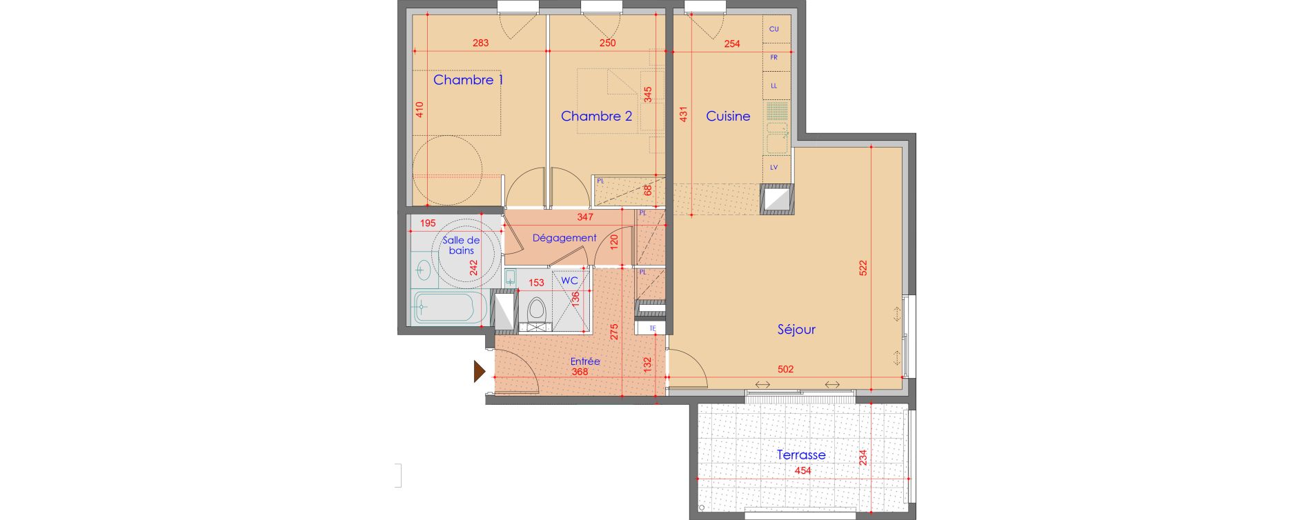 Appartement T3 de 71,95 m2 &agrave; V&eacute;traz-Monthoux Centre