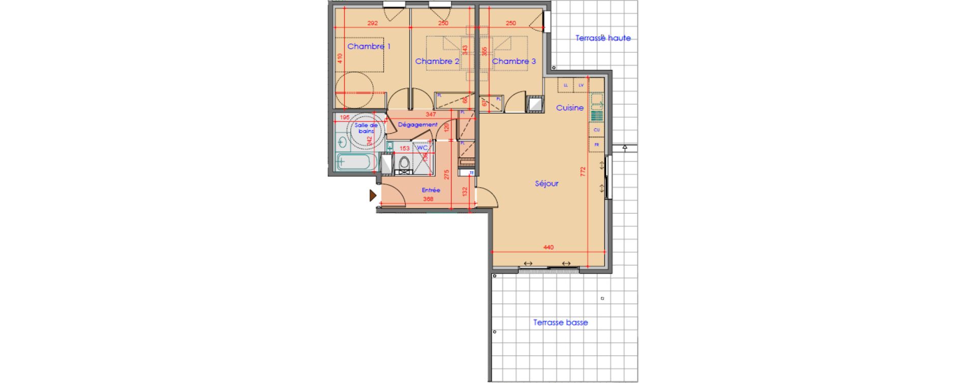 Appartement T4 de 82,99 m2 &agrave; V&eacute;traz-Monthoux Centre