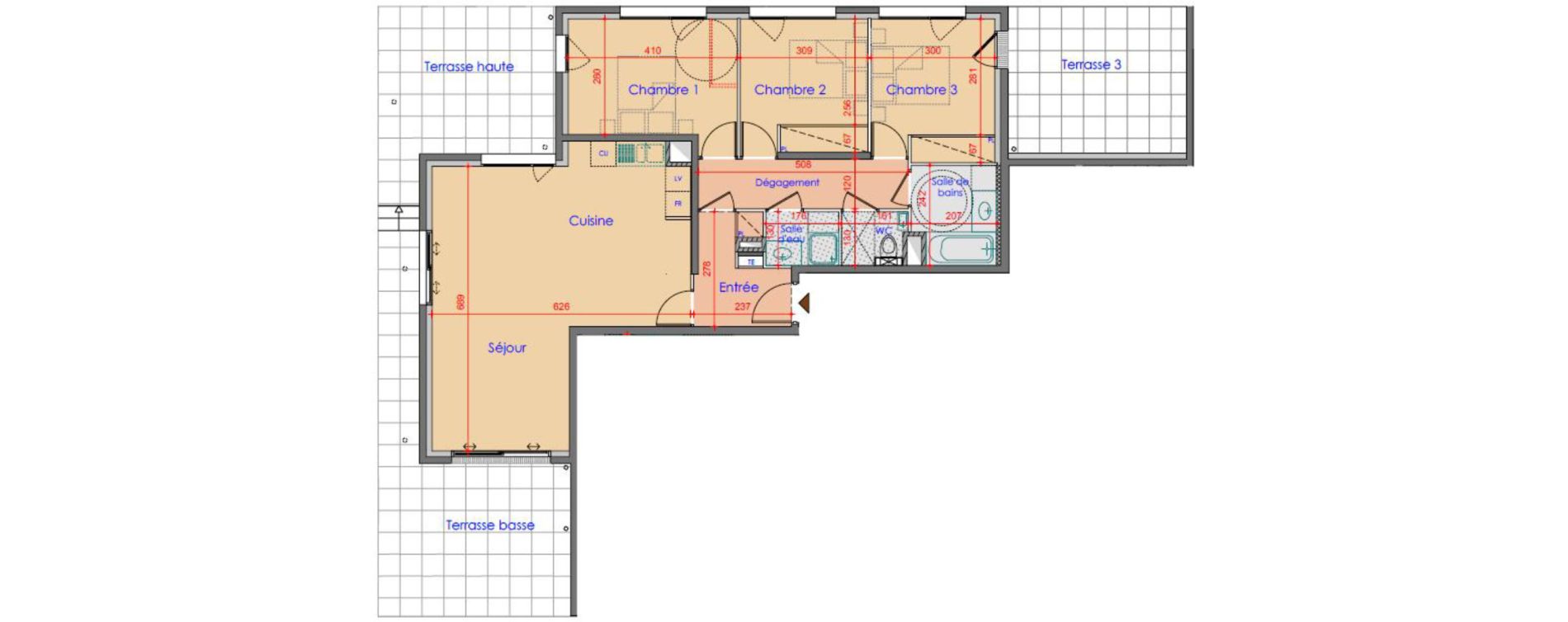 Appartement T4 de 87,90 m2 &agrave; V&eacute;traz-Monthoux Centre