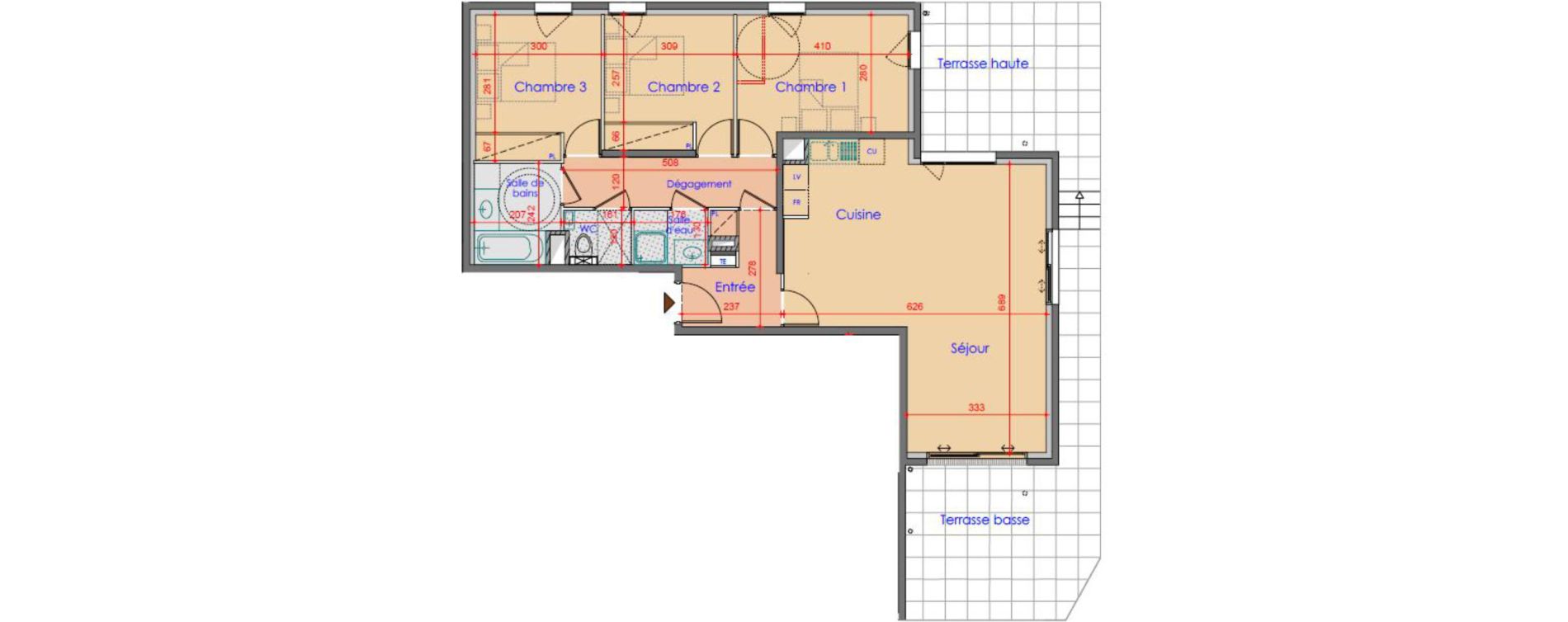 Appartement T4 de 87,94 m2 &agrave; V&eacute;traz-Monthoux Centre
