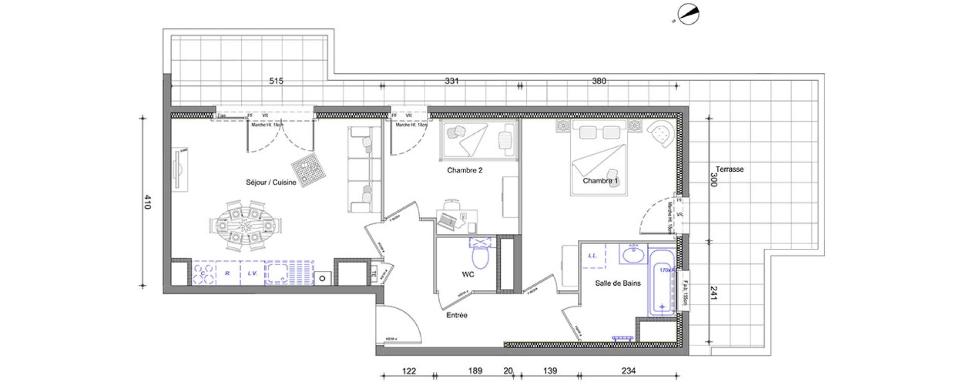 Appartement T3 de 57,06 m2 &agrave; V&eacute;traz-Monthoux Centre