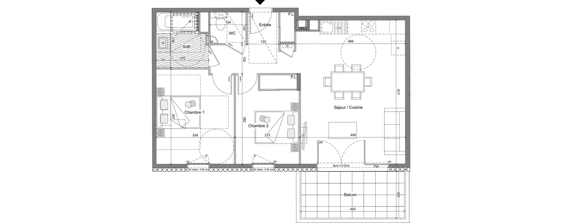 Appartement T3 de 64,90 m2 &agrave; V&eacute;traz-Monthoux Centre