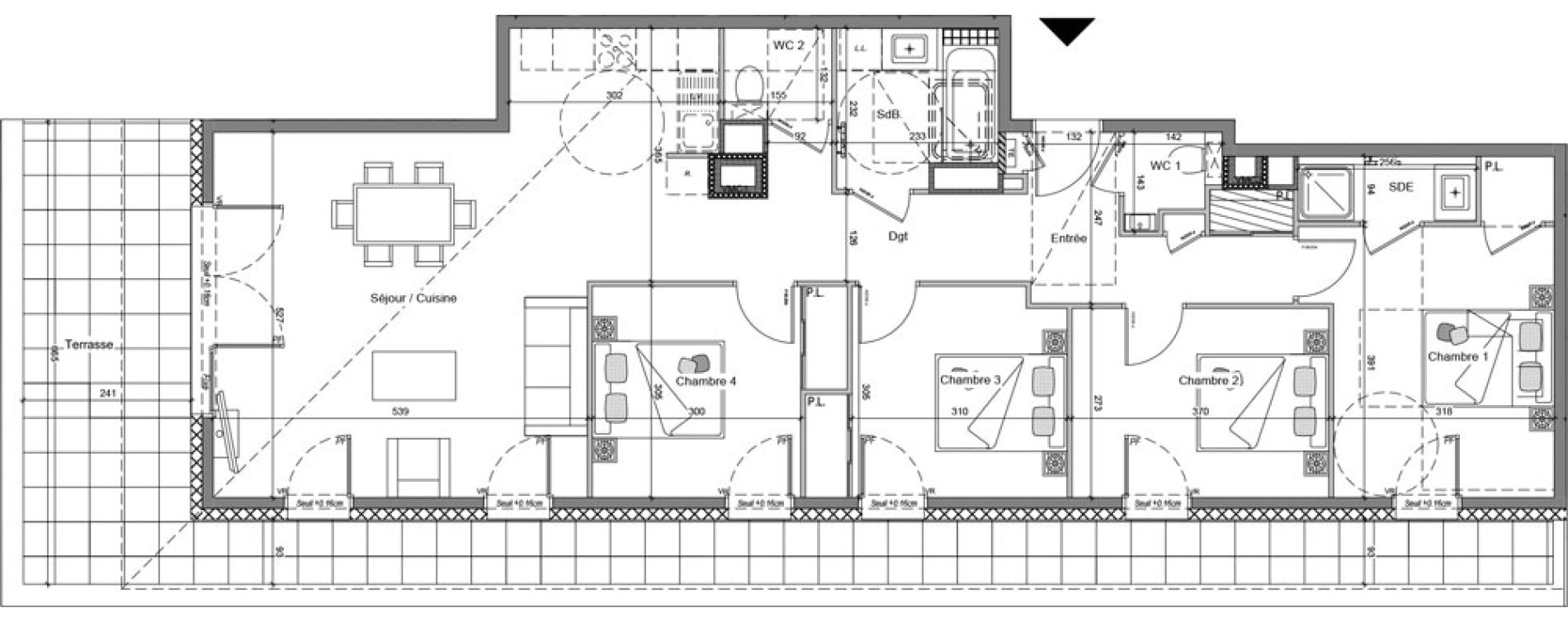 Appartement T5 de 104,93 m2 &agrave; V&eacute;traz-Monthoux Centre