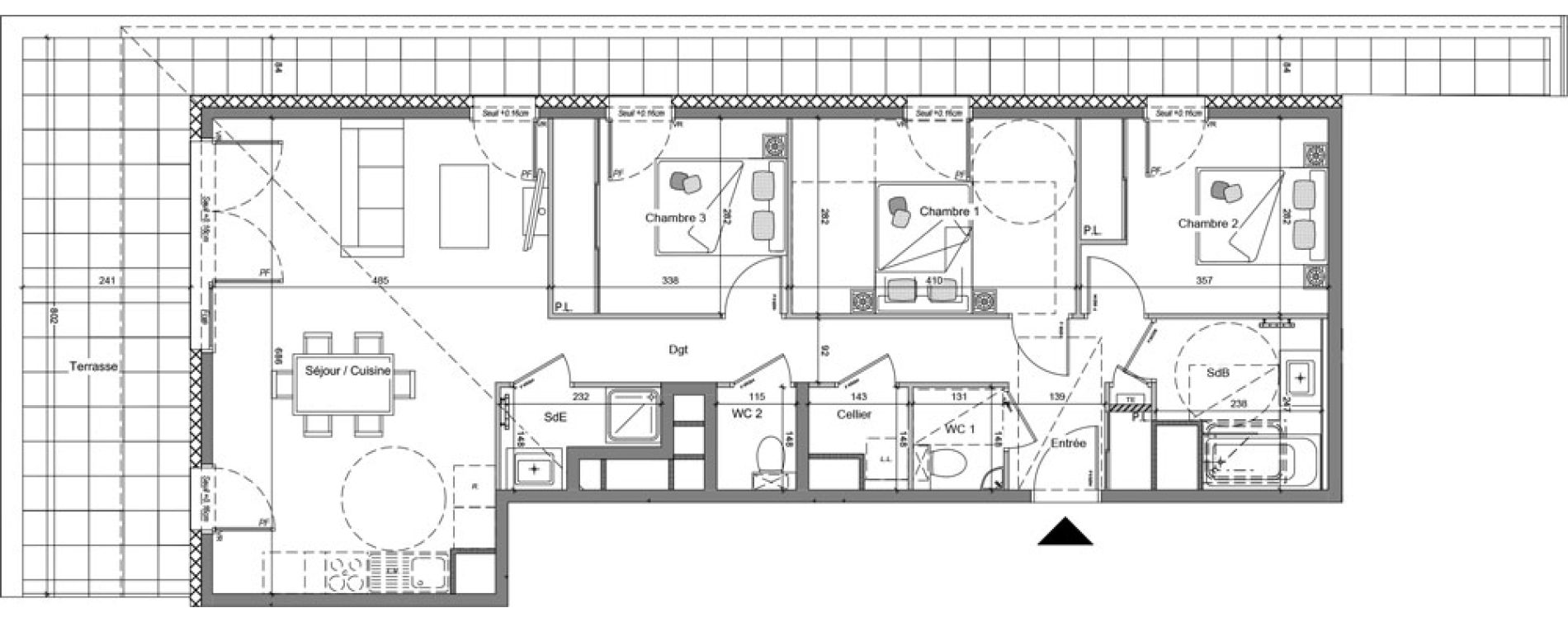 Appartement T4 de 85,27 m2 &agrave; V&eacute;traz-Monthoux Centre