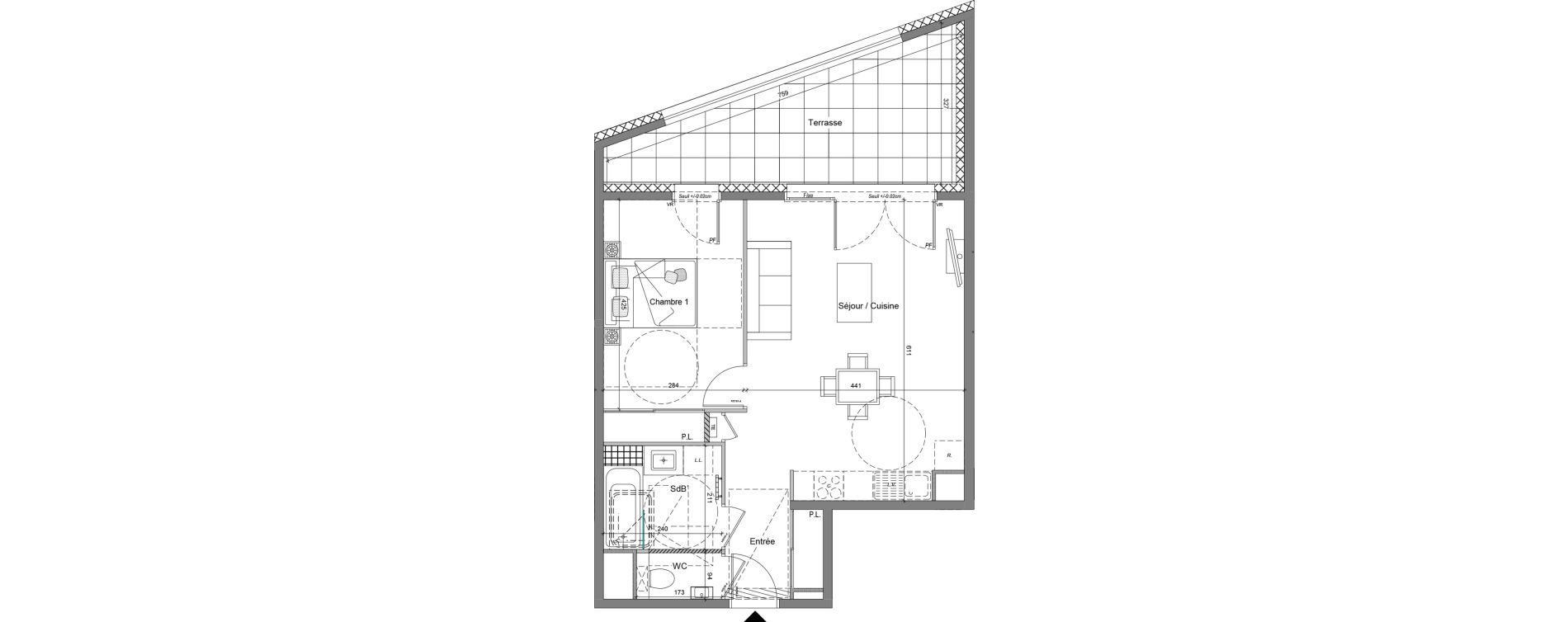 Appartement T2 de 50,66 m2 &agrave; V&eacute;traz-Monthoux Centre