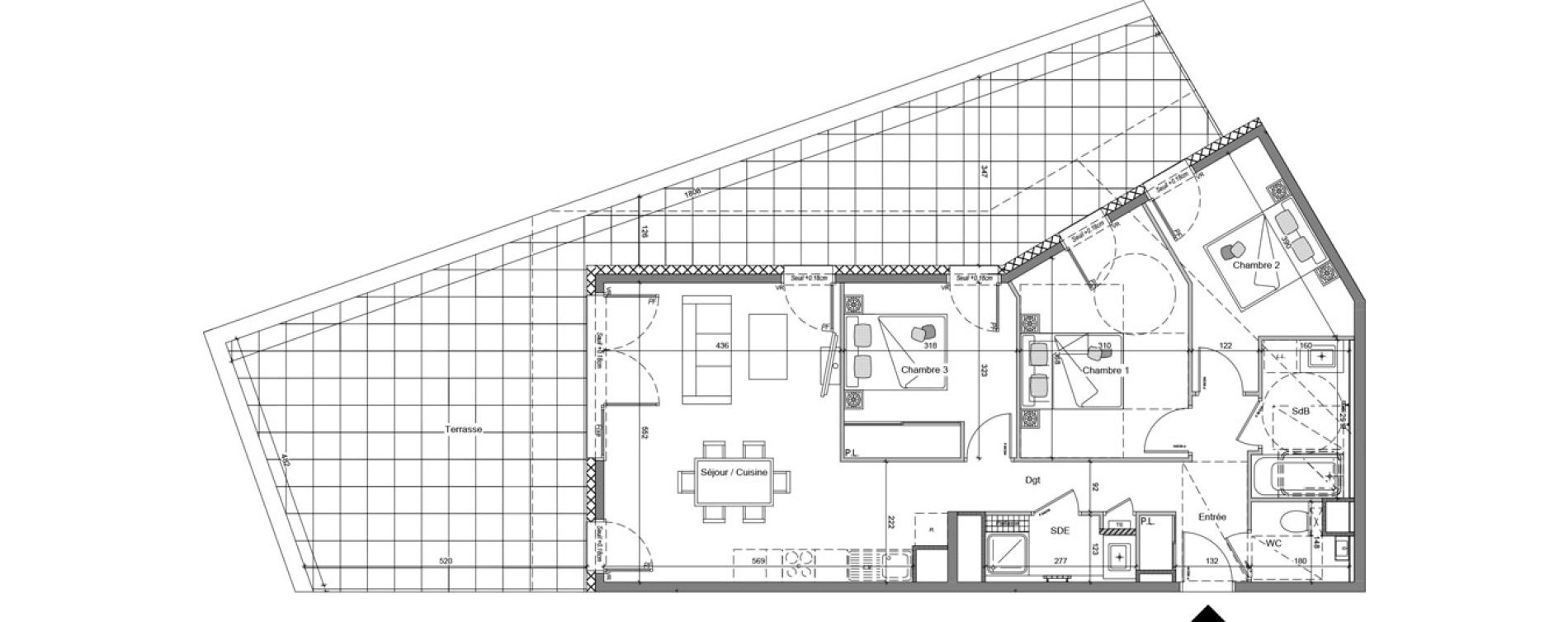 Appartement T4 de 79,71 m2 &agrave; V&eacute;traz-Monthoux Centre