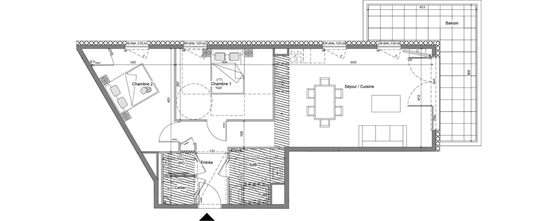 Appartement T3 de 65,22 m2 &agrave; V&eacute;traz-Monthoux Centre