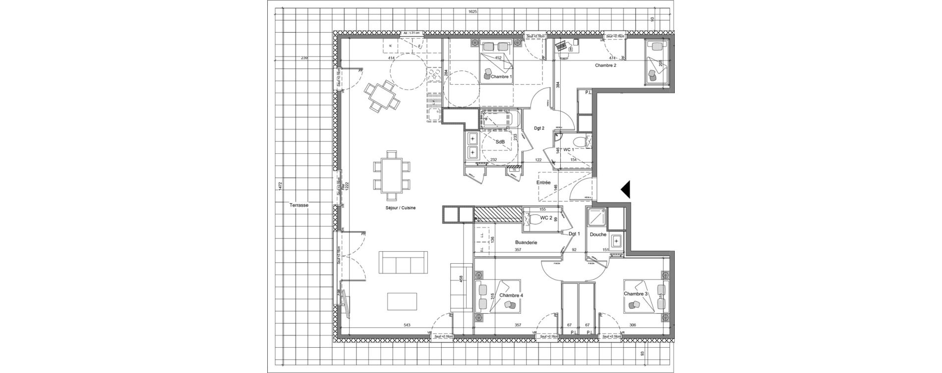 Appartement T5 de 137,73 m2 &agrave; V&eacute;traz-Monthoux Centre