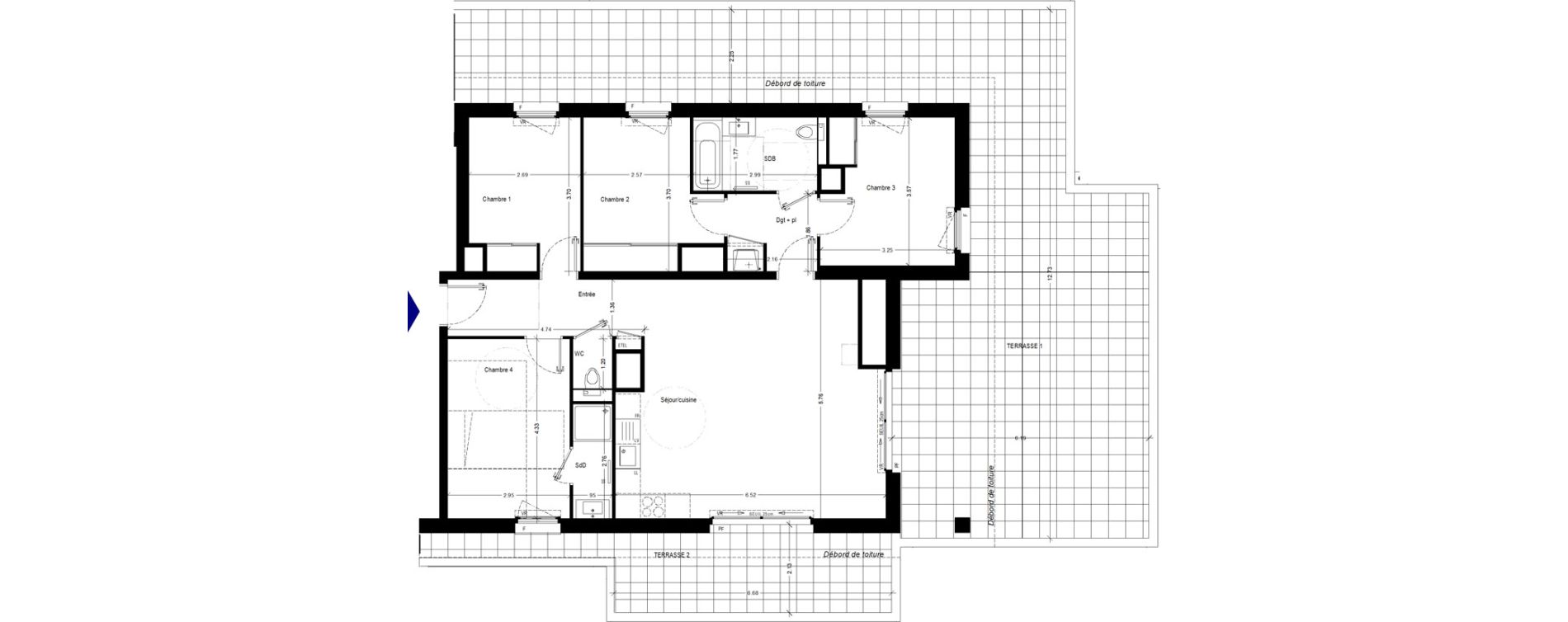 Appartement T5 de 97,20 m2 &agrave; V&eacute;traz-Monthoux Centre