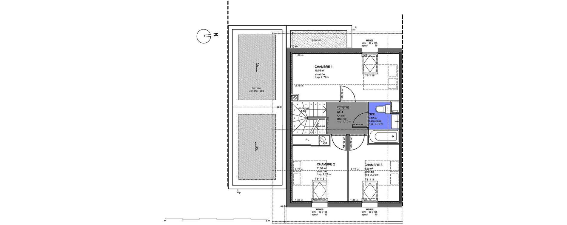 Maison T4 de 88,11 m2 &agrave; Villaz Centre