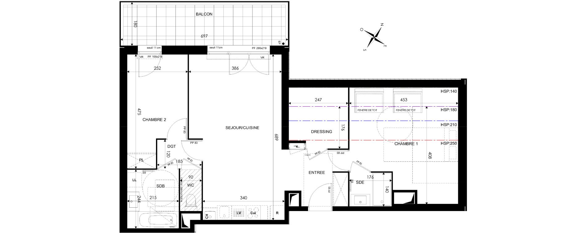 Appartement T3 de 71,74 m2 &agrave; Vulbens Centre