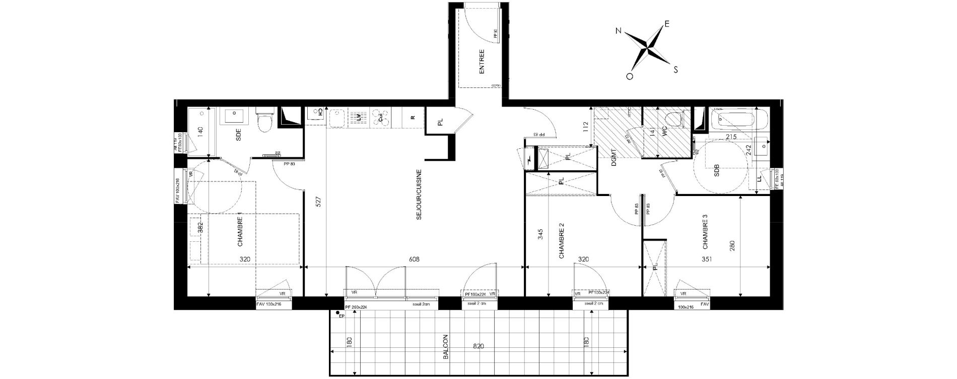 Appartement T4 de 85,86 m2 à Vulbens Centre