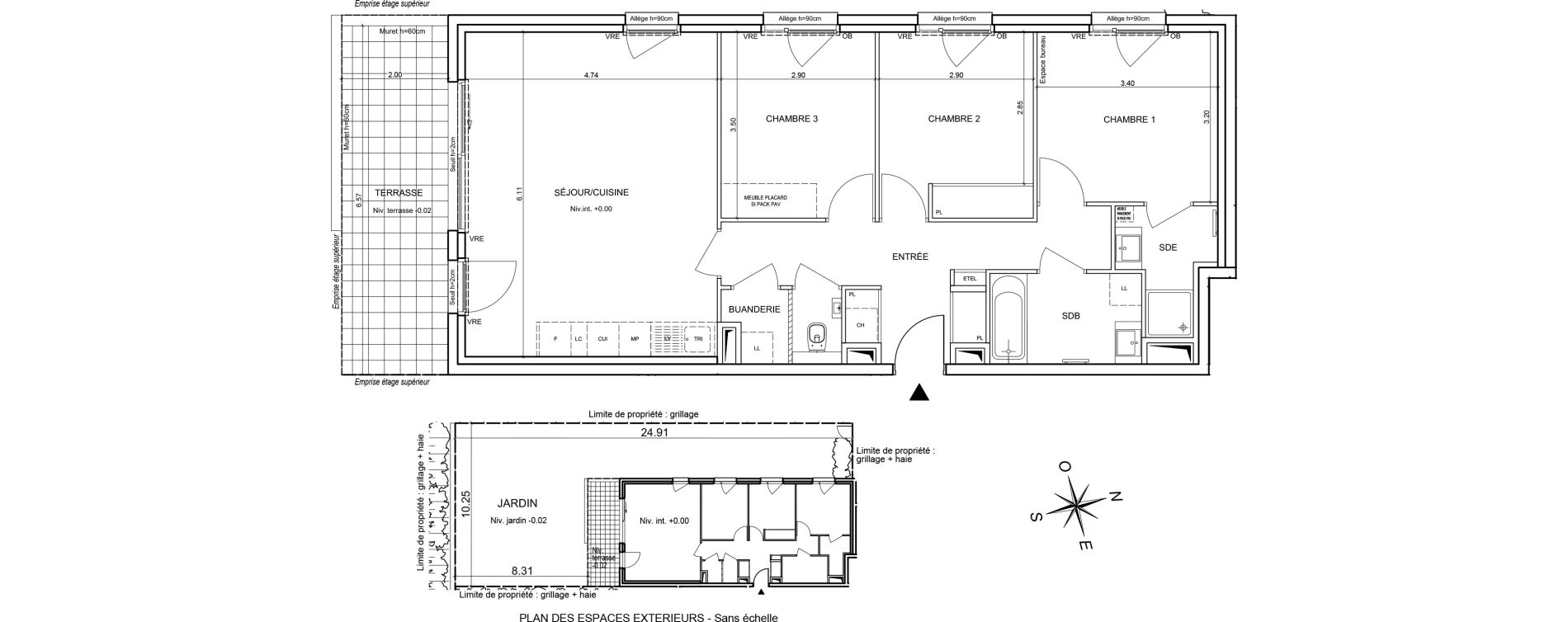 Appartement T4 de 82,58 m2 &agrave; Bernin Centre