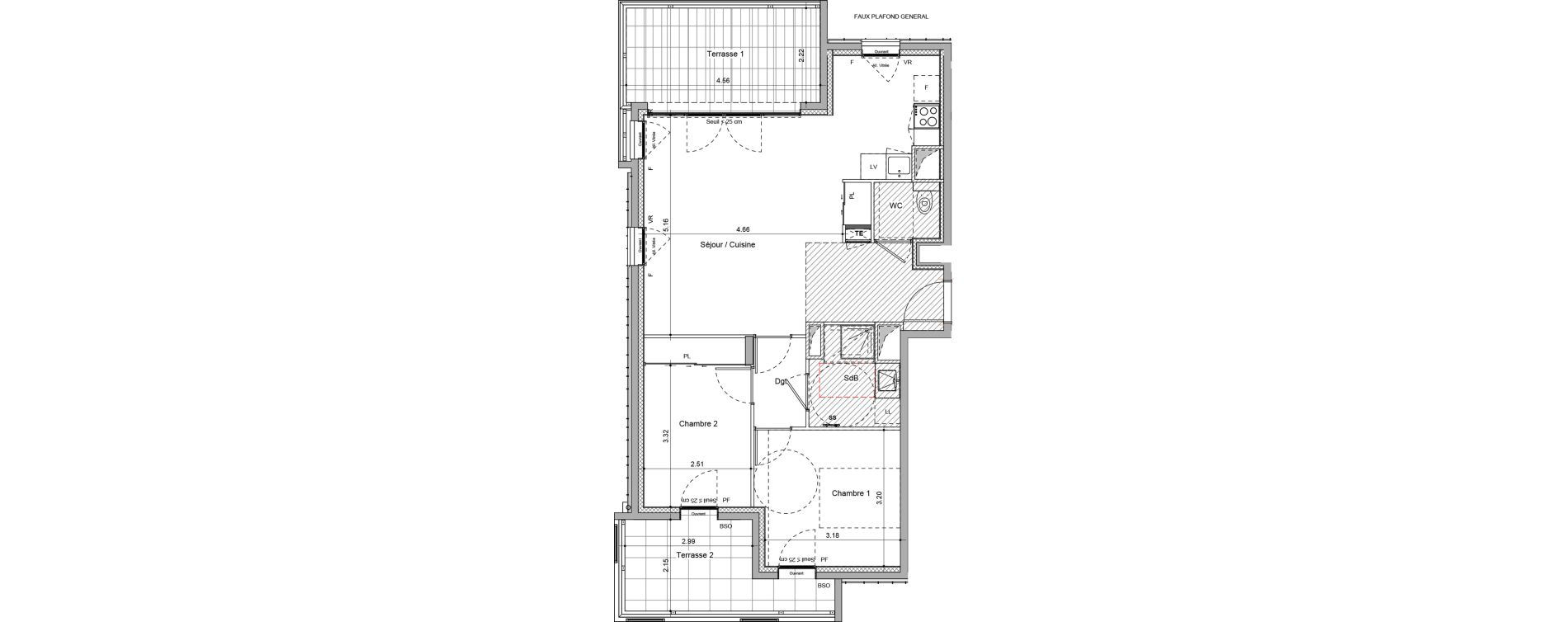 Appartement T3 de 64,58 m2 &agrave; Bourgoin-Jallieu Pr&eacute; pommier