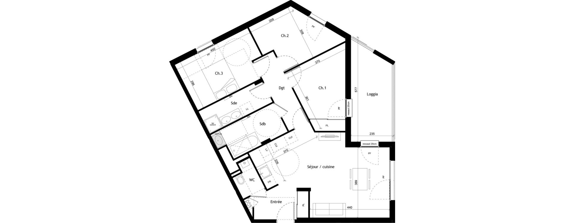 Appartement T4 de 84,03 m2 &agrave; Bourgoin-Jallieu Saint michel - centre historique