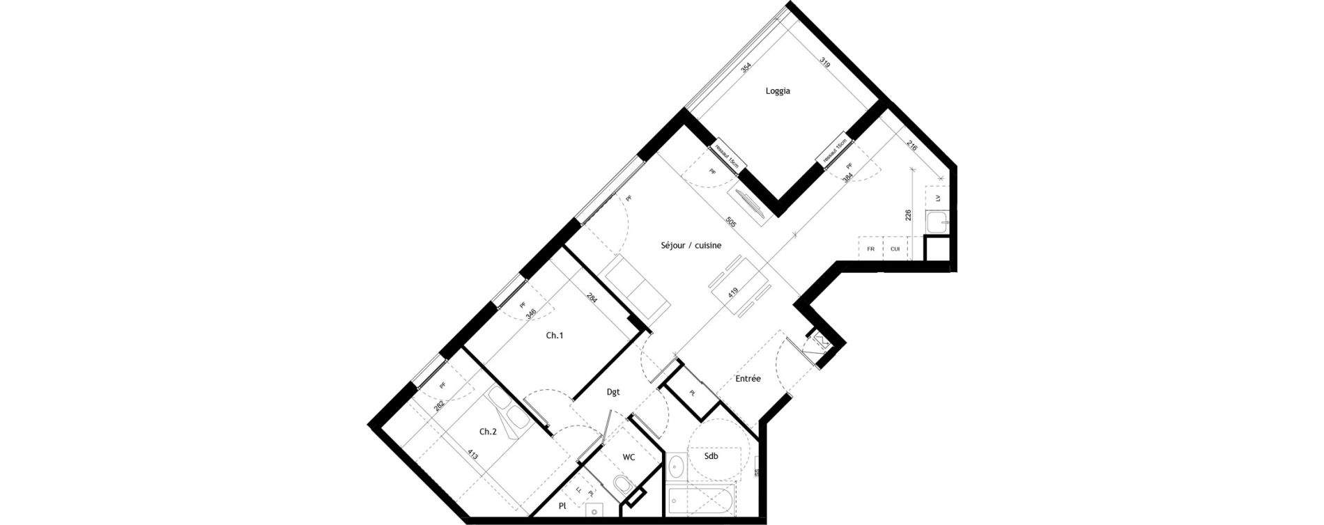 Appartement T3 de 71,49 m2 &agrave; Bourgoin-Jallieu Saint michel - centre historique