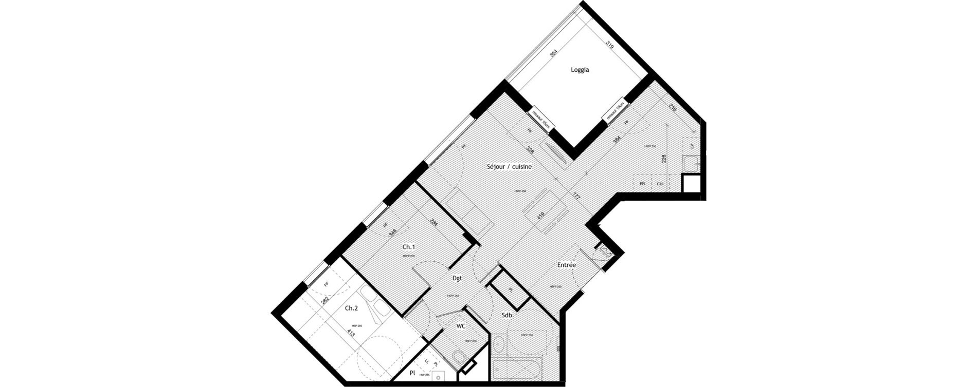 Appartement T3 de 71,49 m2 &agrave; Bourgoin-Jallieu Saint michel - centre historique