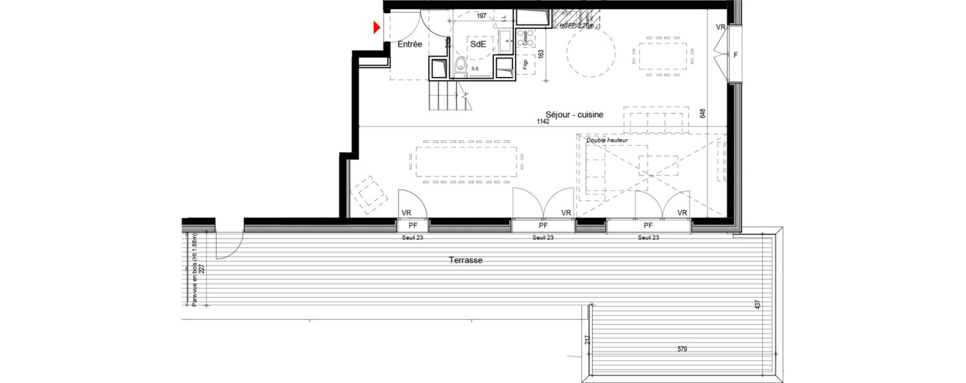 Duplex T4 de 150,57 m2 &agrave; Chamrousse Centre