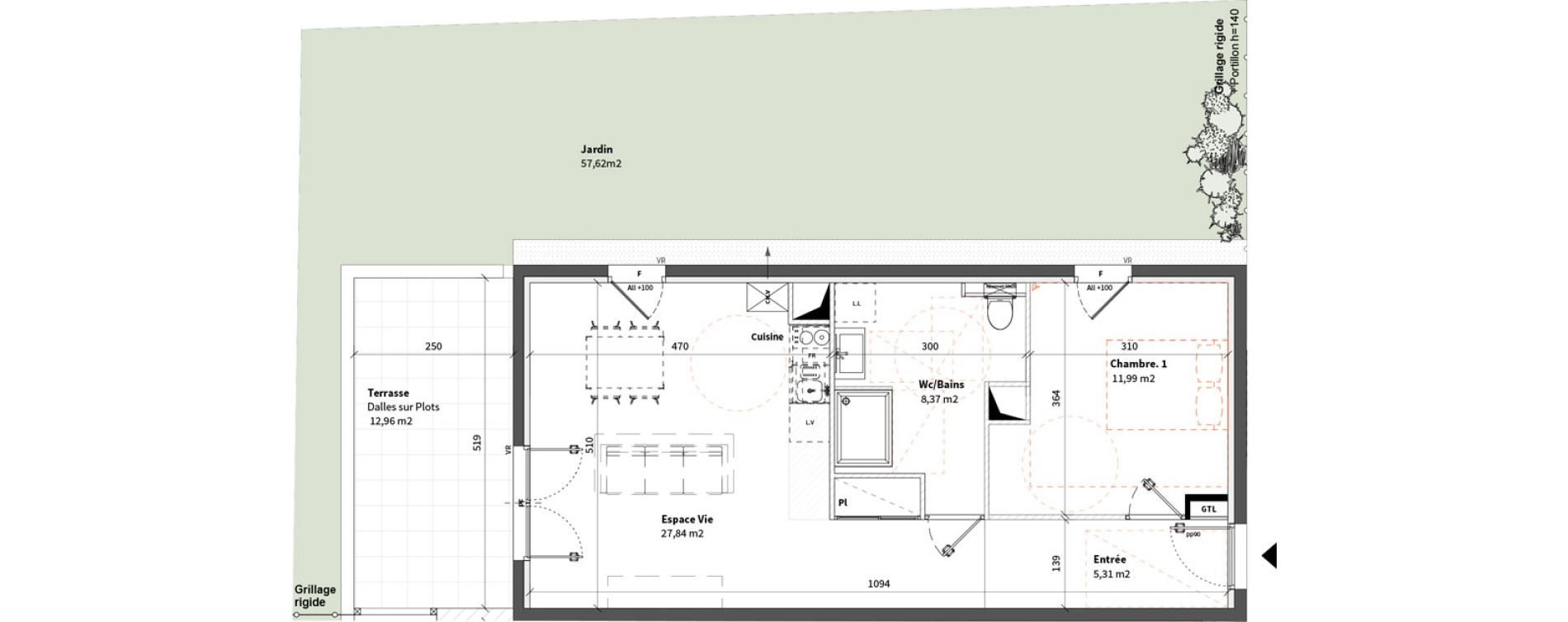 Appartement T2 de 53,51 m2 &agrave; Chapareillan Centre