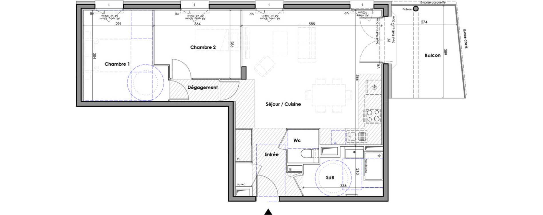 Appartement T3 de 70,00 m2 &agrave; Claix Centre bourg