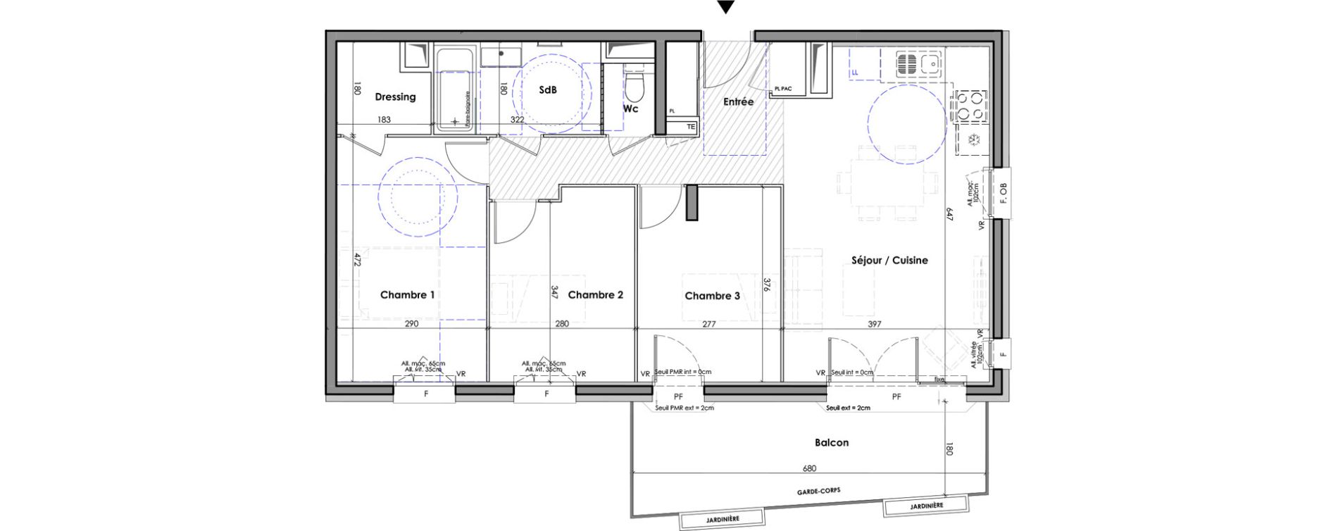 Appartement T4 de 78,70 m2 &agrave; Claix Centre bourg