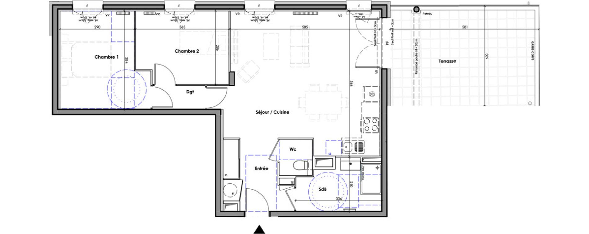 Appartement T3 de 70,00 m2 &agrave; Claix Centre bourg