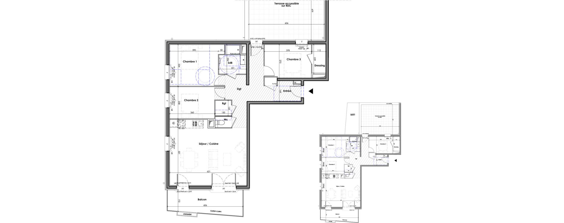 Appartement T4 de 91,50 m2 &agrave; Claix Centre bourg