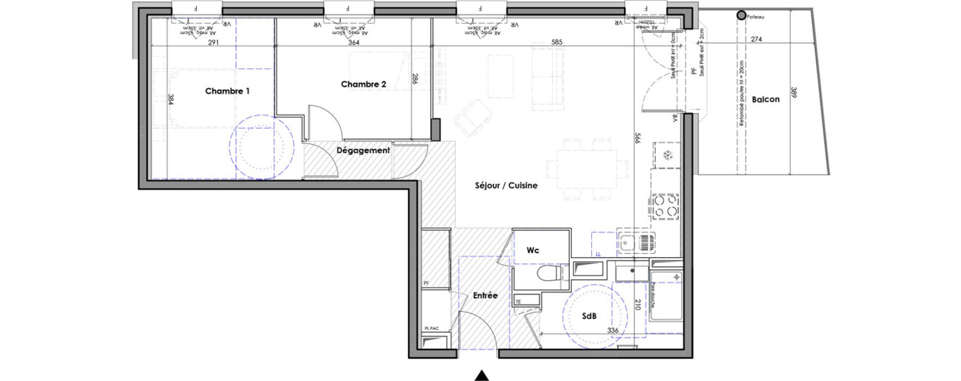 Appartement T3 de 70,00 m2 &agrave; Claix Centre bourg