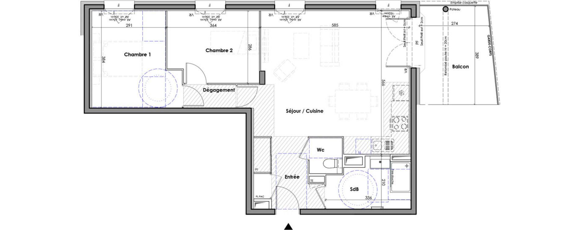 Appartement T3 de 70,00 m2 &agrave; Claix Centre bourg