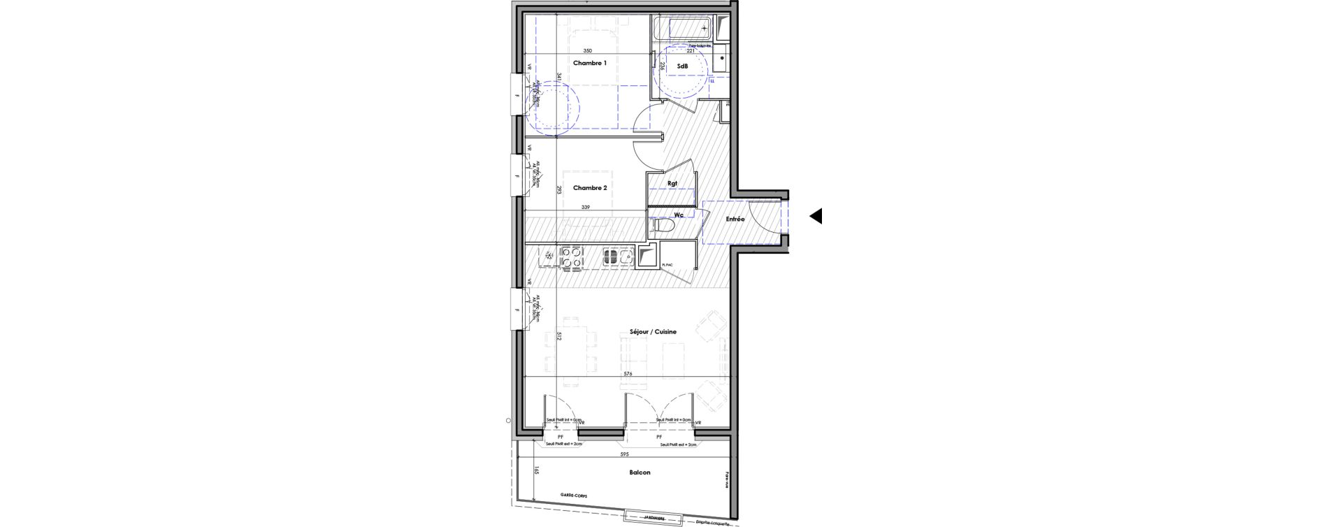 Appartement T3 de 66,10 m2 &agrave; Claix Centre bourg