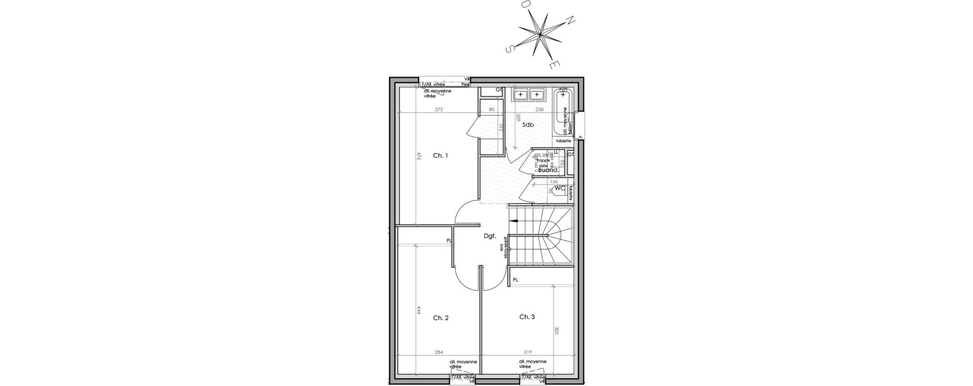 Maison T4 de 107,20 m2 &agrave; Claix Le coteau