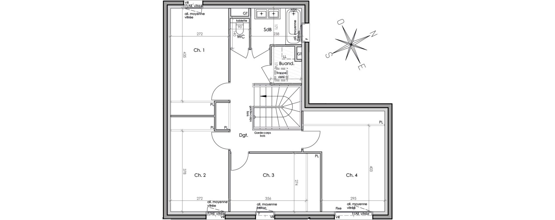 Maison T5 de 121,80 m2 &agrave; Claix Le coteau