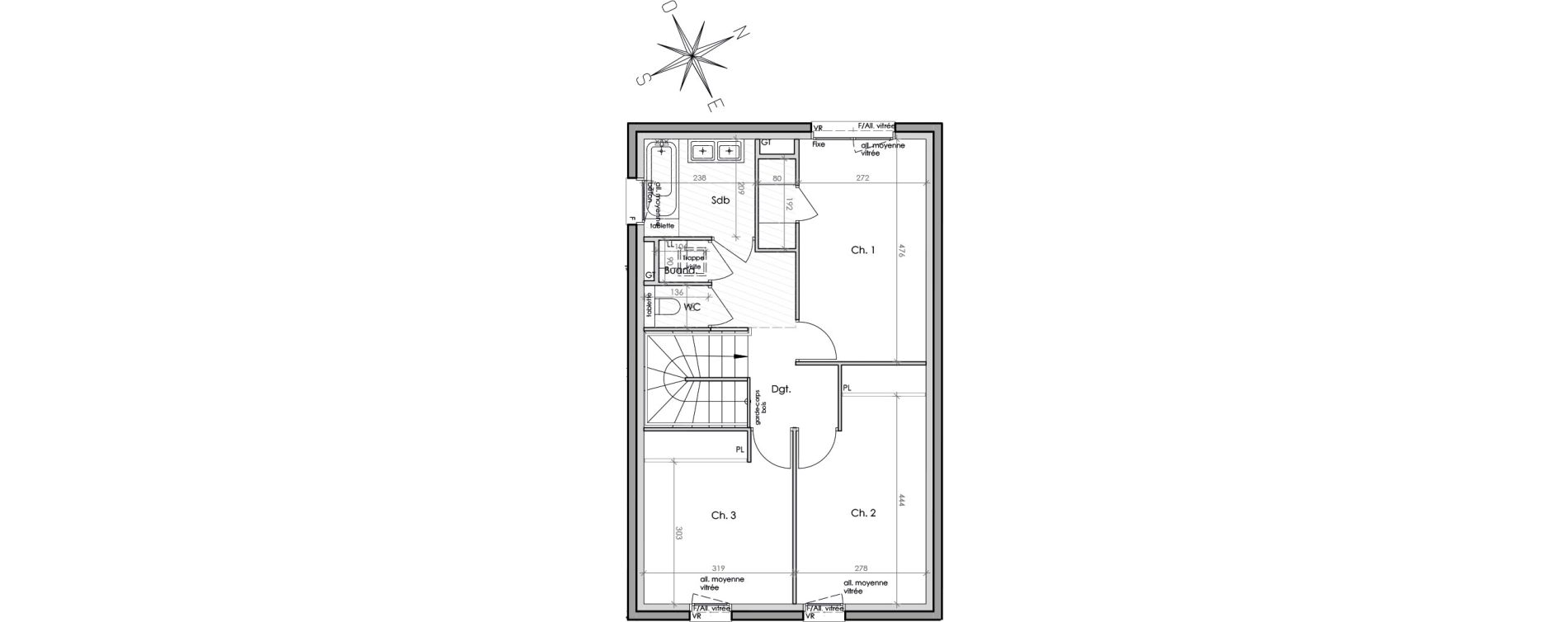 Maison T4 de 107,20 m2 &agrave; Claix Le coteau