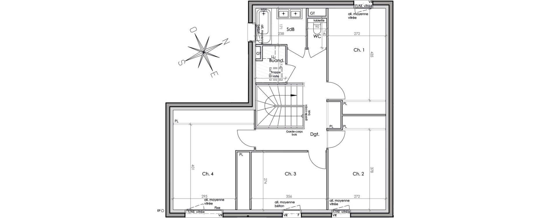 Maison T5 de 121,80 m2 &agrave; Claix Le coteau