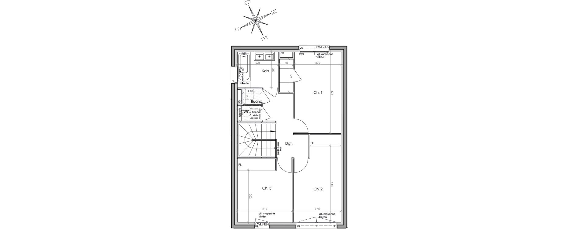 Maison T4 de 107,20 m2 &agrave; Claix Le coteau