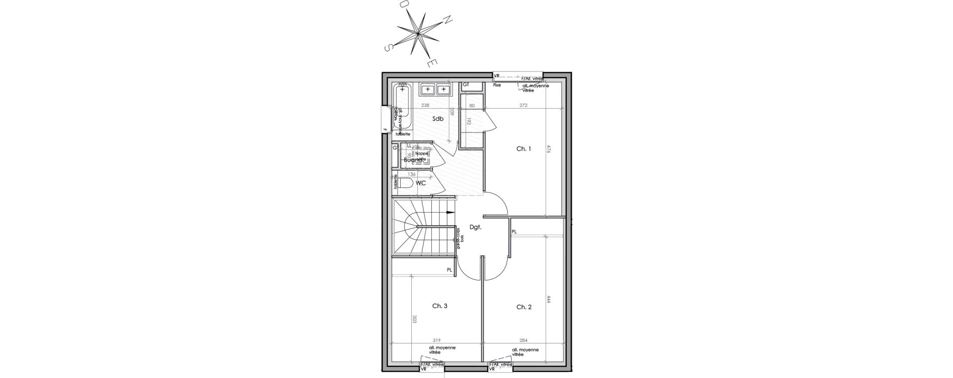 Maison T4 de 107,20 m2 &agrave; Claix Le coteau