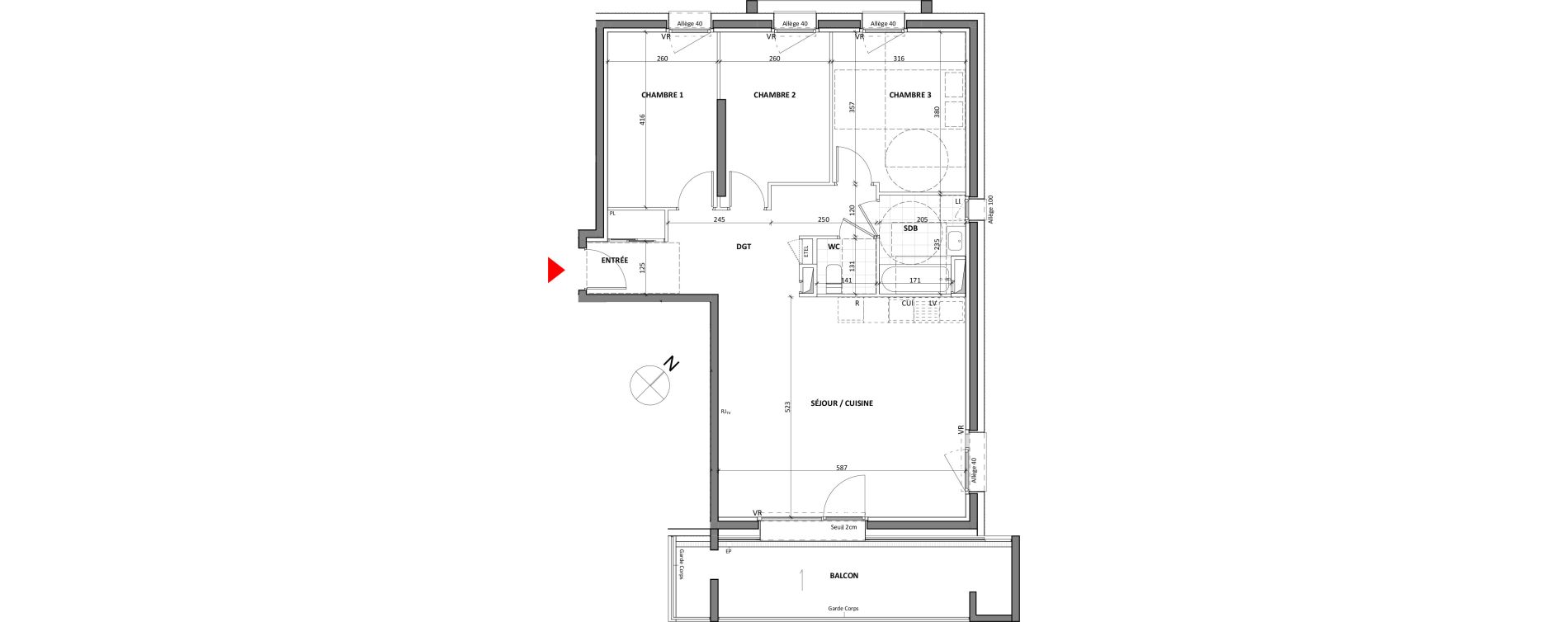 Appartement T4 de 81,03 m2 &agrave; Crolles Centre