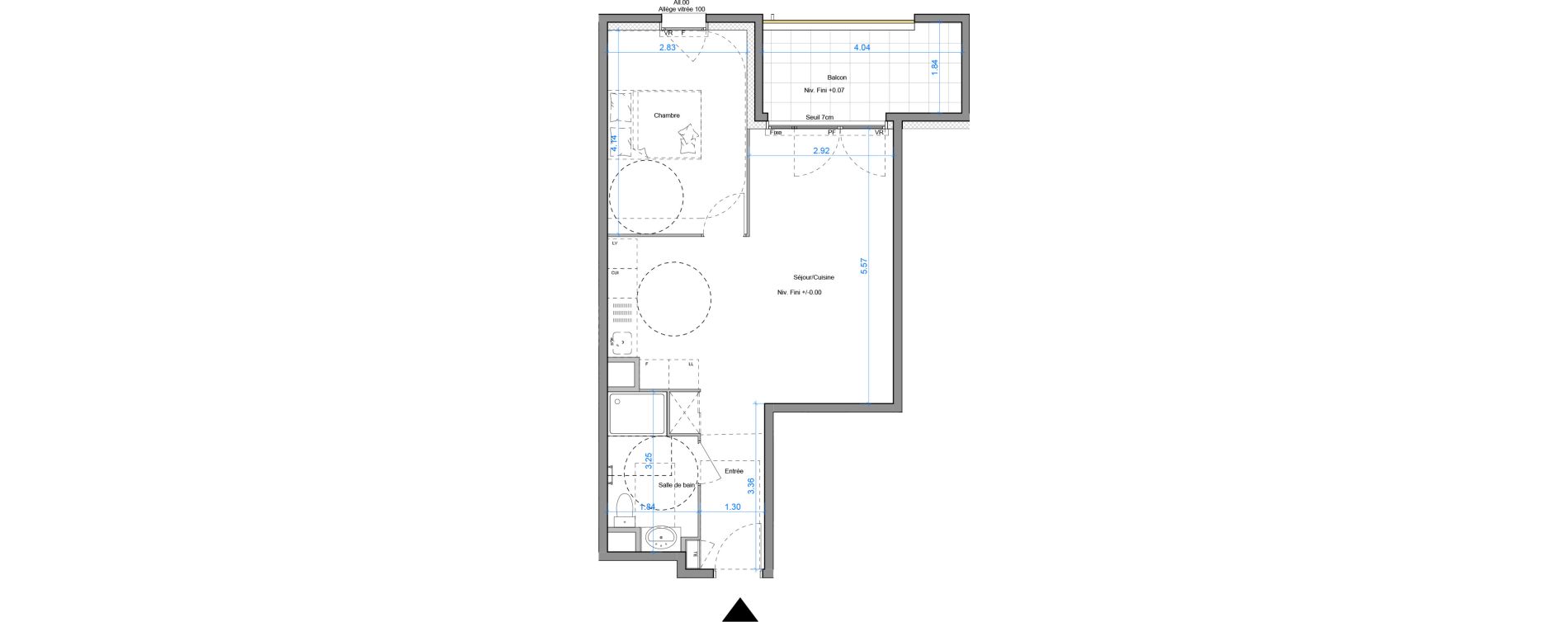 Appartement T2 de 46,60 m2 &agrave; &Eacute;chirolles Centre