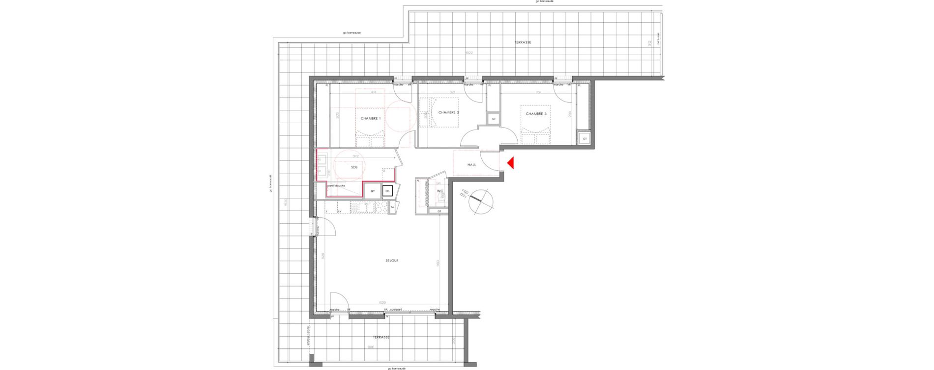 Appartement T4 de 87,10 m2 &agrave; Eybens Centre