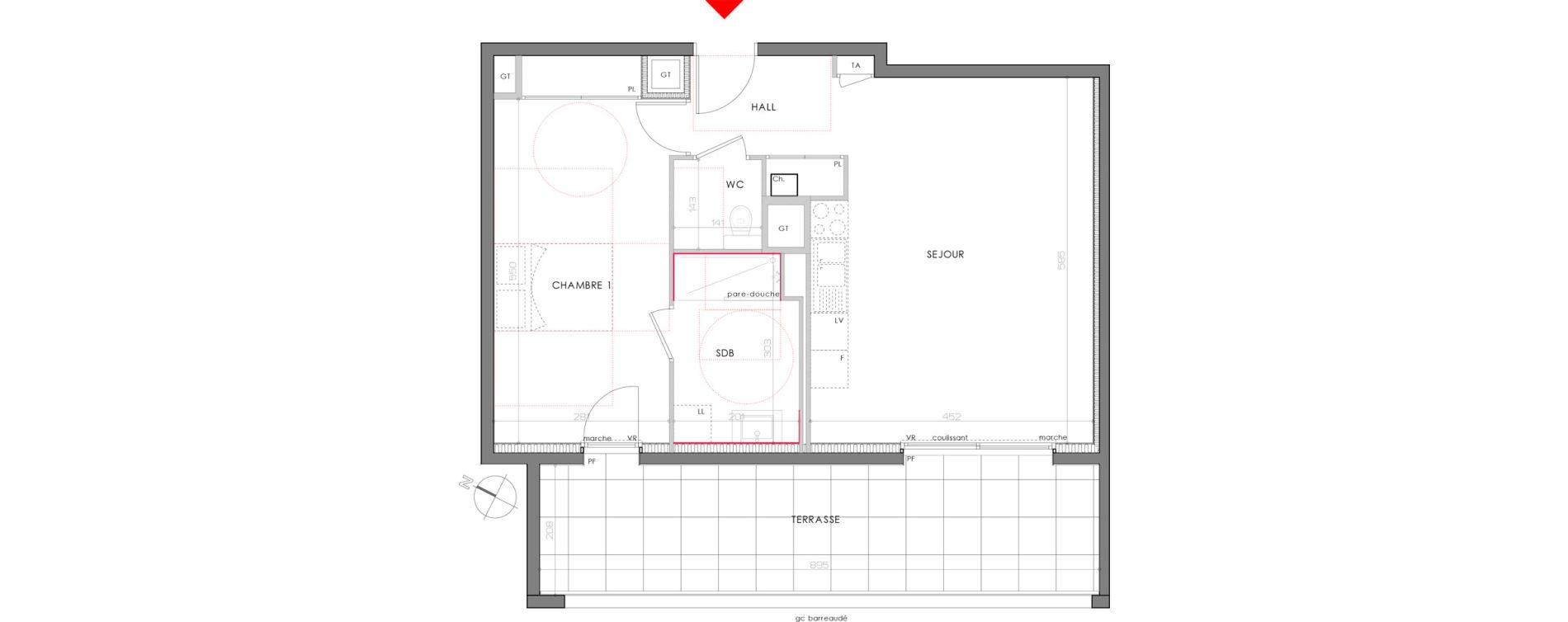 Appartement T2 de 54,85 m2 &agrave; Eybens Centre