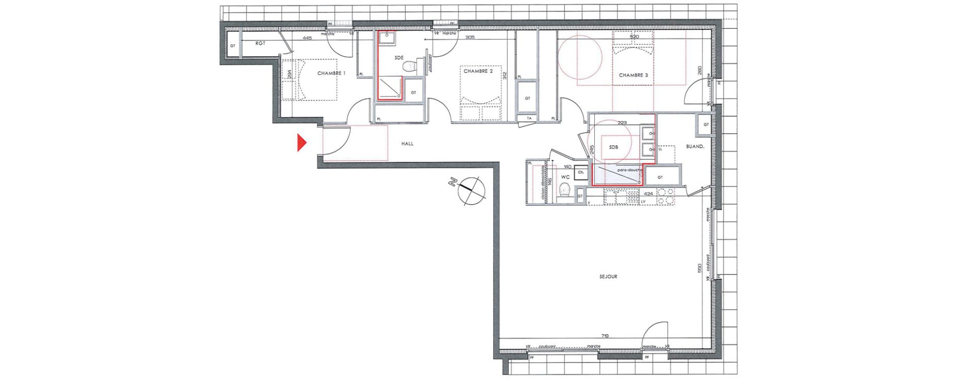 Appartement T4 de 103,90 m2 &agrave; Eybens Centre