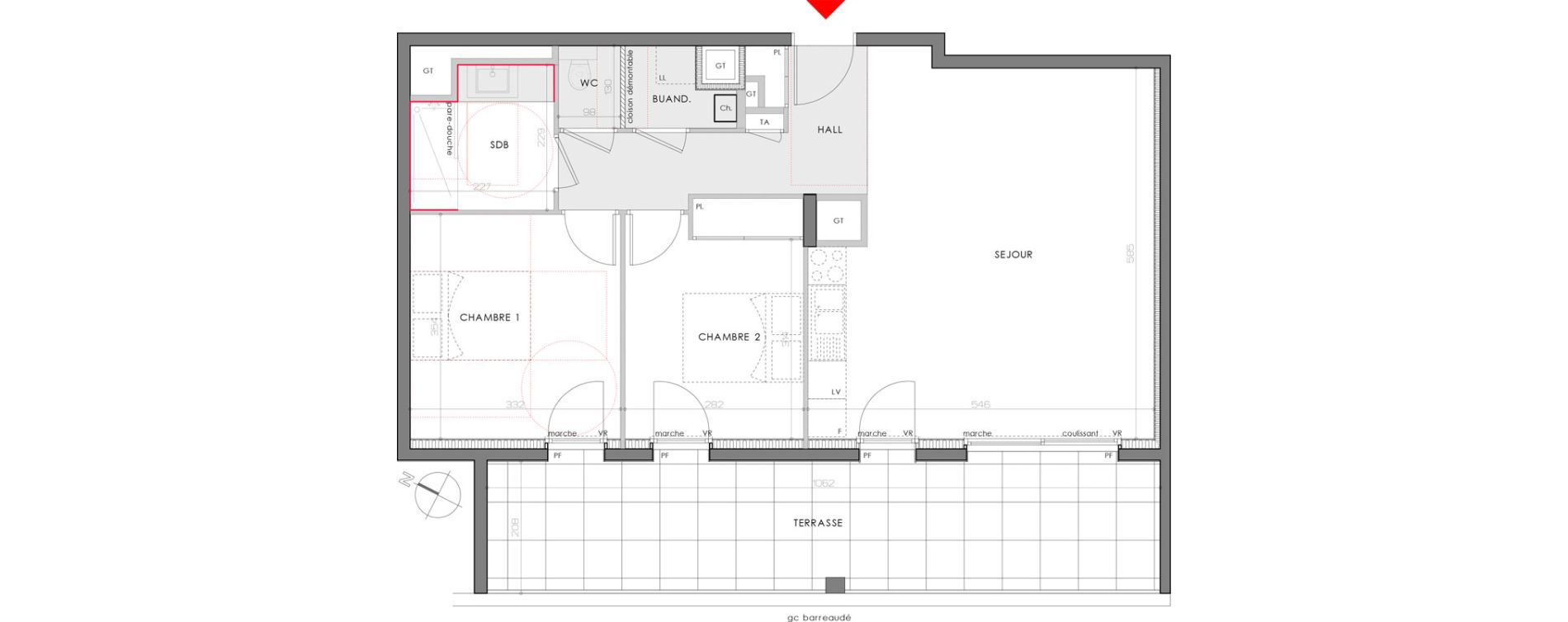 Appartement T3 de 66,95 m2 &agrave; Eybens Centre