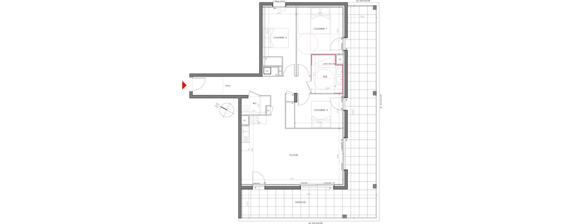 Appartement T4 de 86,20 m2 &agrave; Eybens Centre