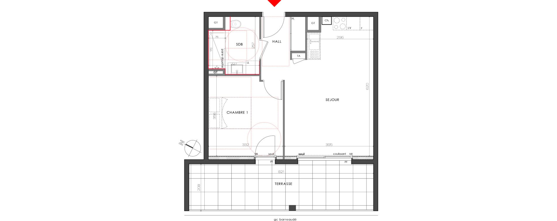 Appartement T2 de 43,30 m2 &agrave; Eybens Centre