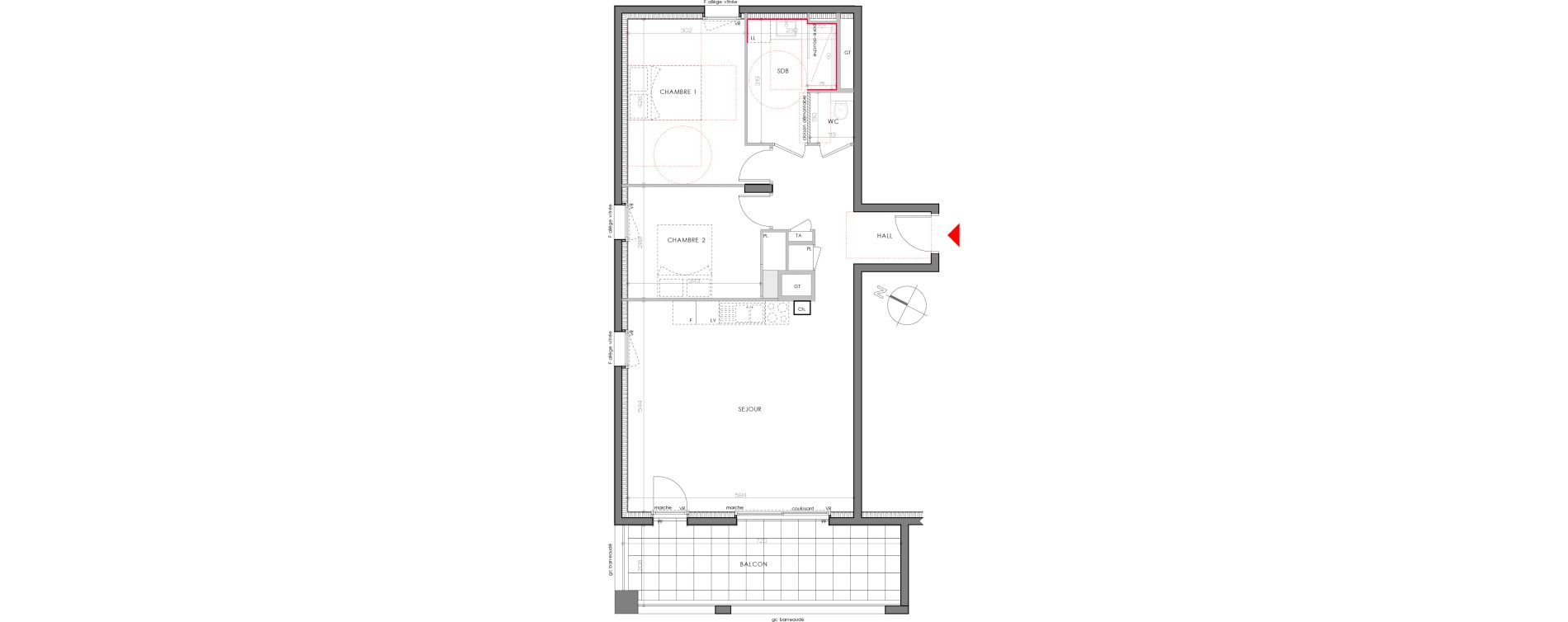 Appartement T3 de 73,45 m2 à Eybens Centre